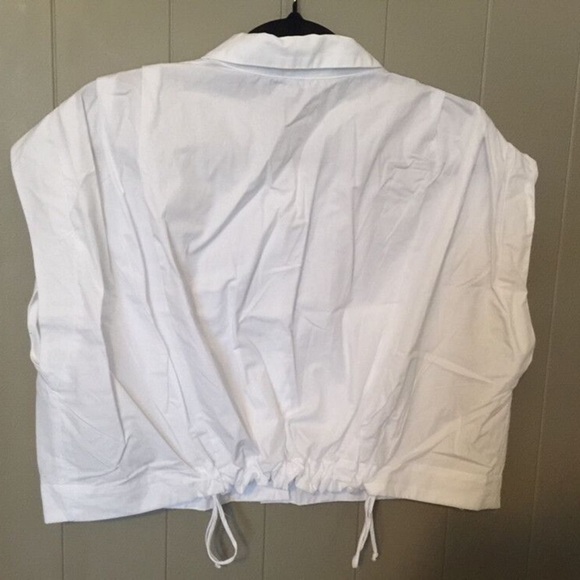 Zara Crisp White Short Sleeve Blouse - Picture 2 of 5